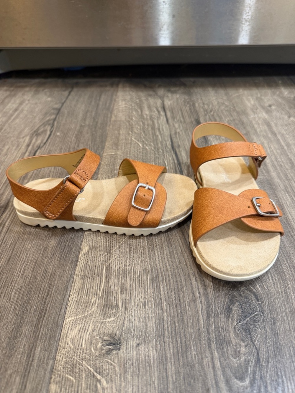 Cat & Jack Tan Buckle Strap Kids Sandals
